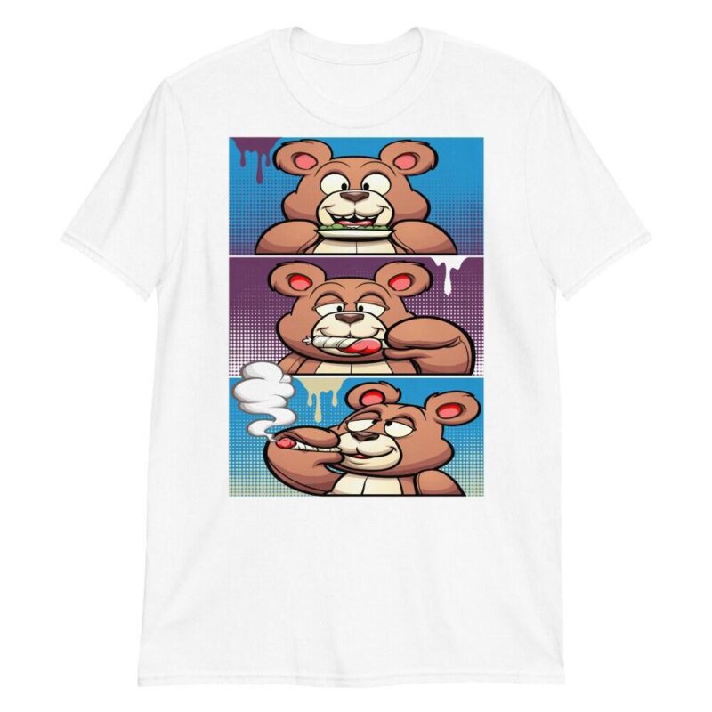 Roll It Lick It Smoke It Bear Adult Unisex Sneaker T Shirt Made to Match Dunk Low Undefeated 5 On It Dunk vs. AF1 2