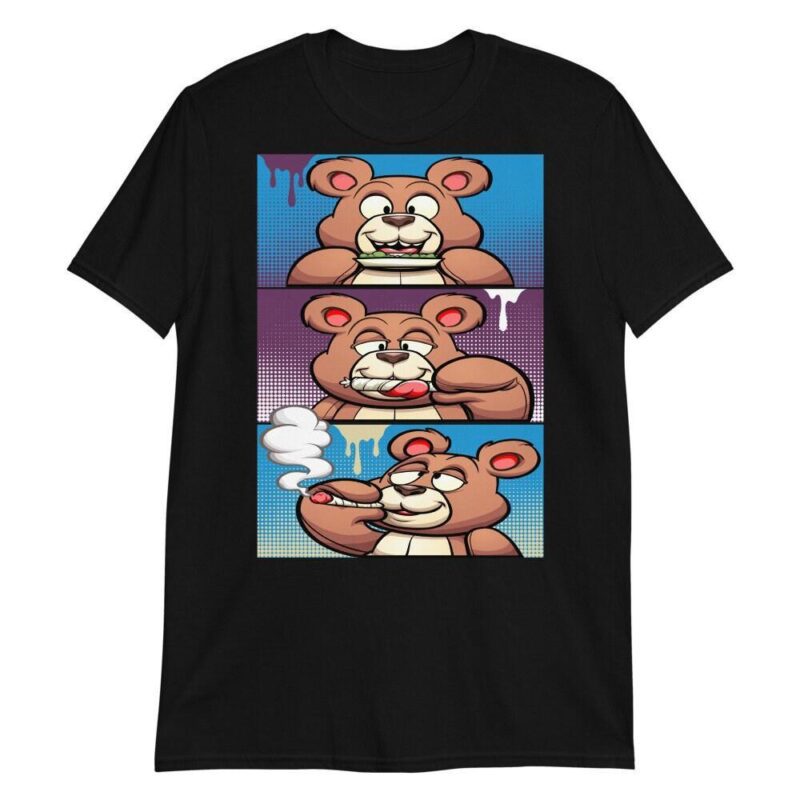 Roll It Lick It Smoke It Bear Adult Unisex Sneaker T Shirt Made to Match Dunk Low Undefeated 5 On It Dunk vs. AF1 3
