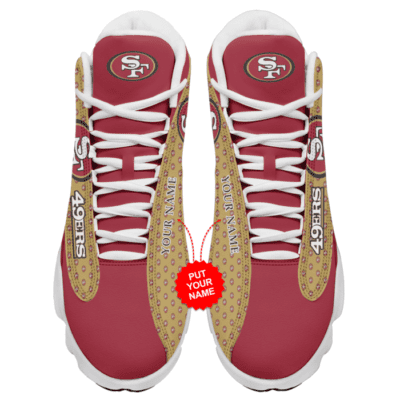San Francisco 49Ers Air Jordan 13 Custom Sneakers For Fans JD13214 2