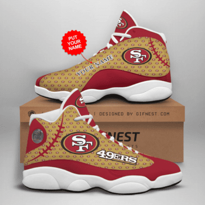 San Francisco 49Ers Air Jordan 13 Custom Sneakers For Fans JD13214