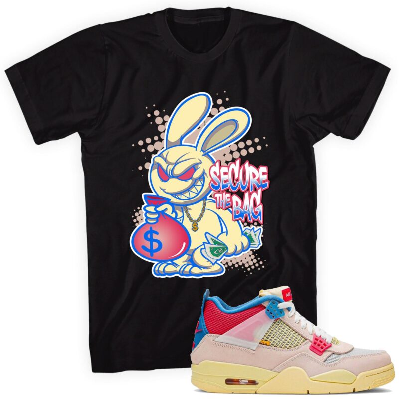 Secure the Bag Sneaker T-Shirt Made for Air Jordan 4 Retro Union Guava Ice Matching Outfits
