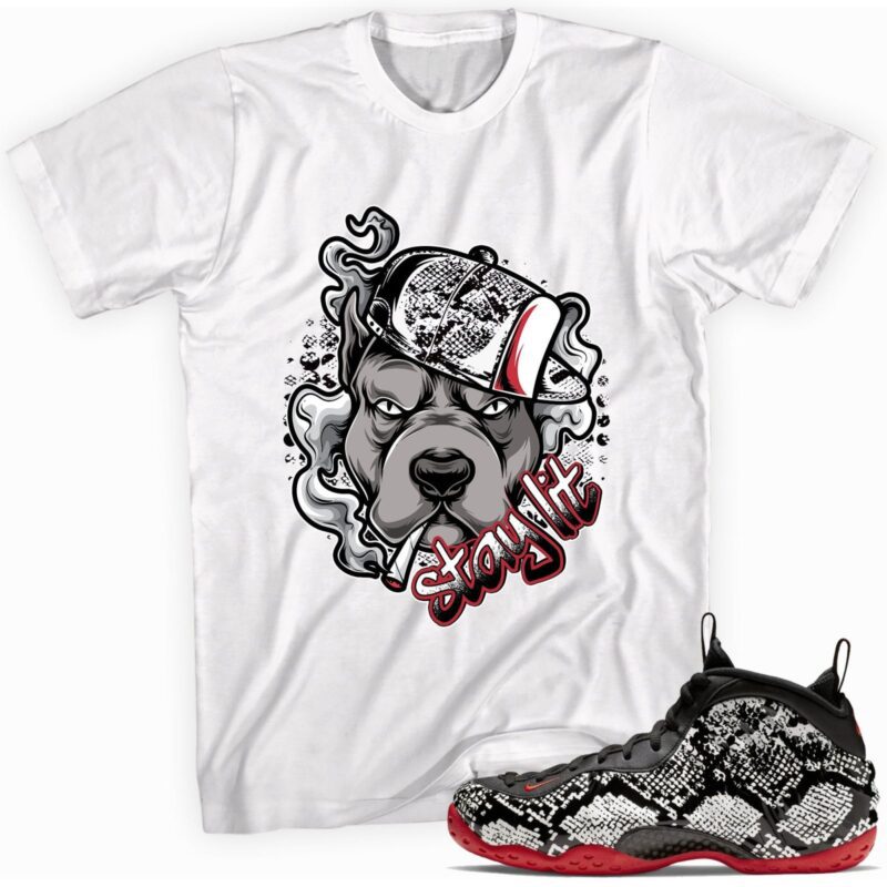 Stay Lit Sneaker Shirt Made to Match Air Foamposite One Albino Snakeskin 1