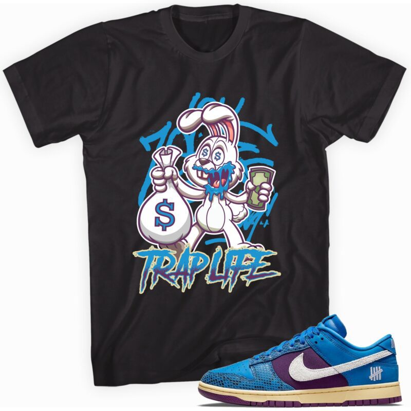 Trap Rabbit T Shirt Made For Dunk Low Undefeated 5 On It Dunk vs. AF1 1