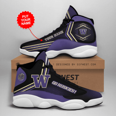 Washington Huskies Air Jordan 13 Custom Sneakers For Fans JD13098