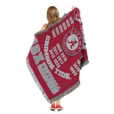 Alabama Crimson Tide Commemorative Woven Tapestry Throw Blanket 3