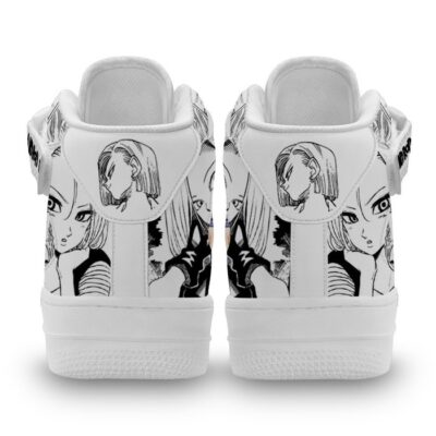 Android 18 Sneakers Air Mid Custom Dragon Ball Anime Shoes Mix Manga 2 Android 18 Sneakers Air Mid Custom Dragon Ball Anime Shoes Mix Manga 2