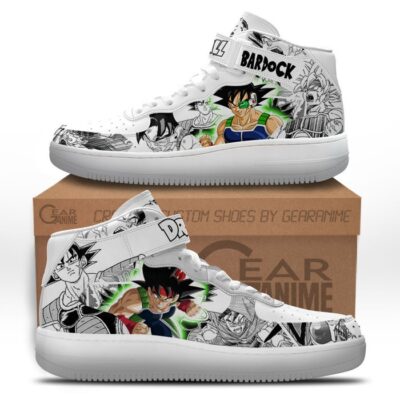 Bardock Sneakers Air Mid Custom Dragon Ball Anime Shoes Mix Manga
