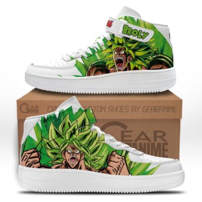 Broly Sneakers Air Mid Custom Dragon Ball Anime Shoes for Otaku