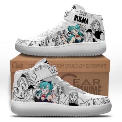 Bulma Sneakers Air Mid Custom Dragon Ball Anime Shoes Mix Manga