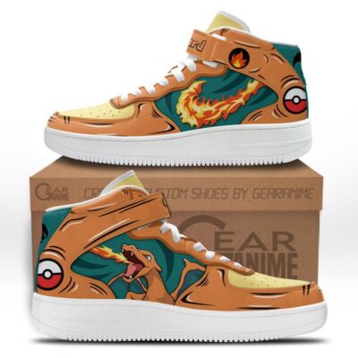 Charizard Sneakers Air Mid Pokemon Anime Shoes for Otaku