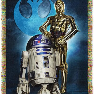 Disney Star Wars "Droid Blues" Woven Tapestry Throw Blanket