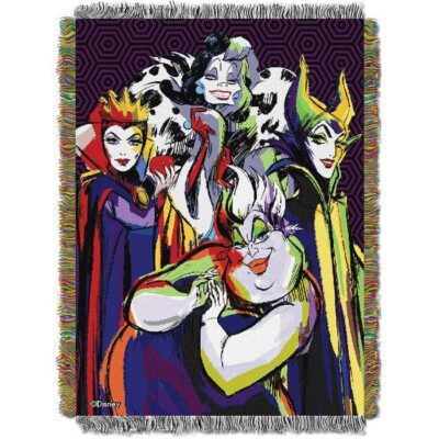 Disney Villains, Villainous Group Woven Tapestry Throw Blanket