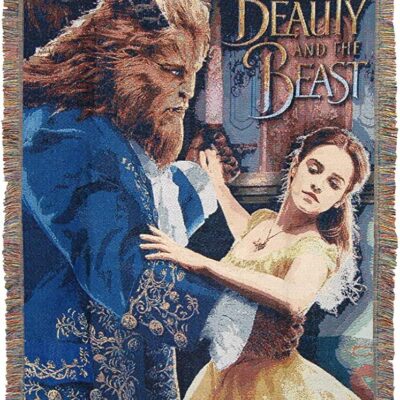Disney's Beauty & The Beast "Ballroom Waltz" Woven Tapestry Throw Blanket