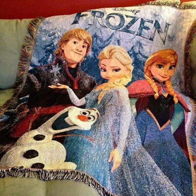 Disneys Frozen Frozen Fun Woven Tapestry Throw Blanket 2