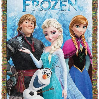 Disney's Frozen "Frozen Fun" Woven Tapestry Throw Blanket