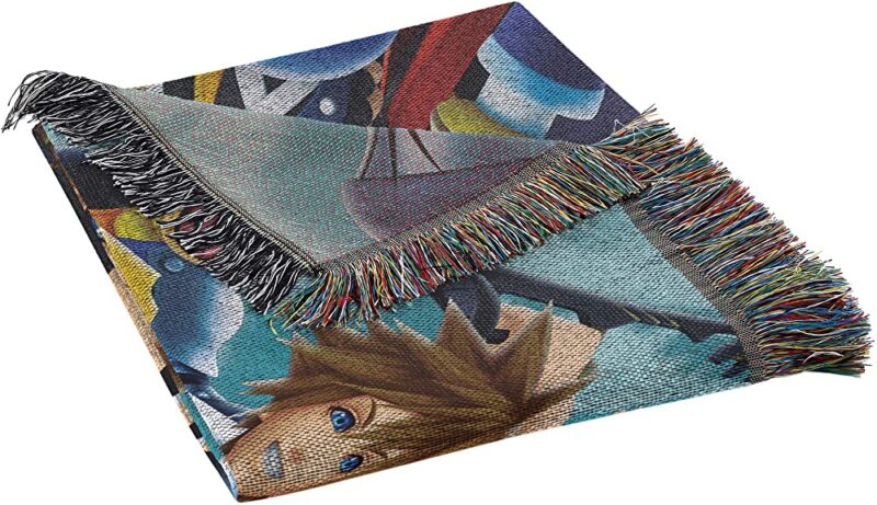 Disneys Kingdom Hearts Ready For The Road Woven Tapestry Throw Blanket 1