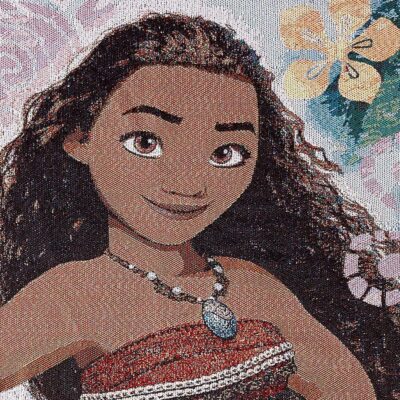 Disneys Moana Island Girl Woven Tapestry Throw Blanket 2