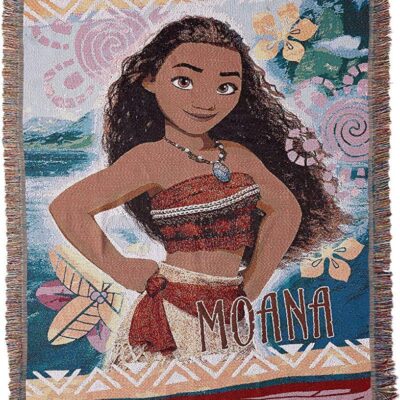 Disney's Moana "Island Girl" Woven Tapestry Throw Blanket