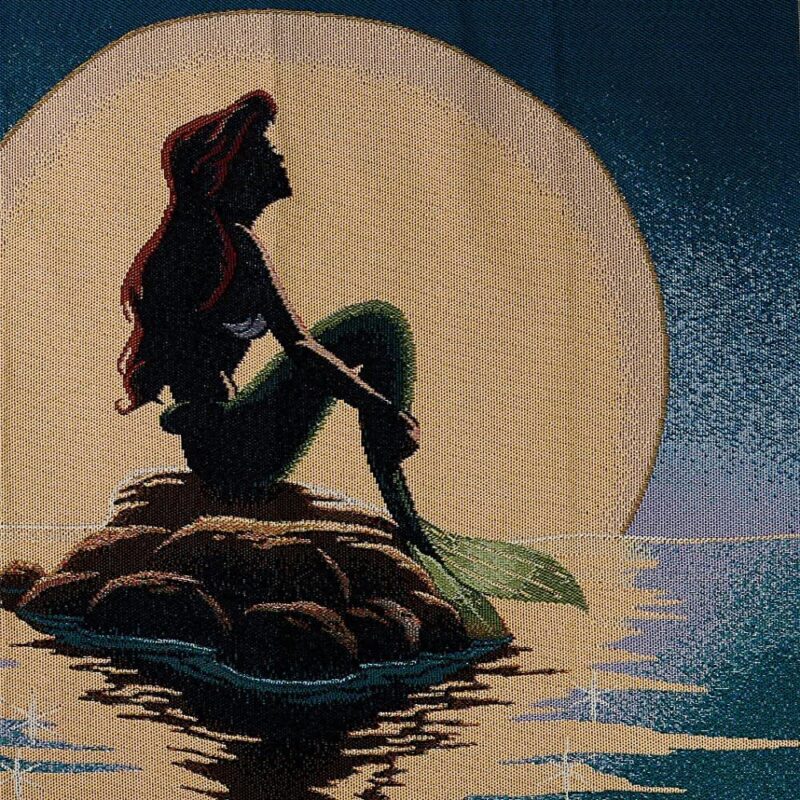 Disneys The Little Mermaid Poster Woven Tapestry Throw Blanket 4
