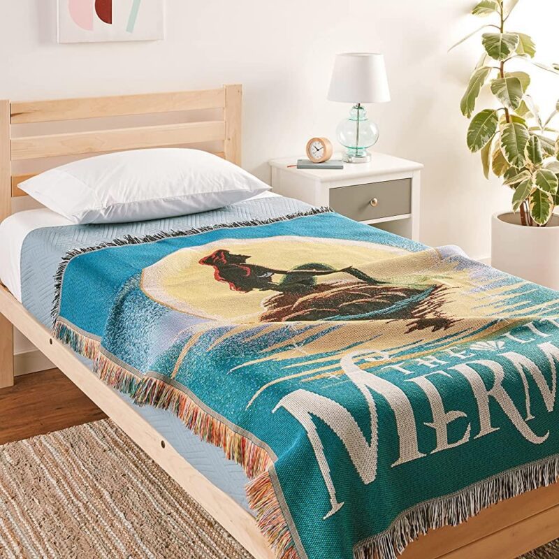 Disneys The Little Mermaid Poster Woven Tapestry Throw Blanket 5