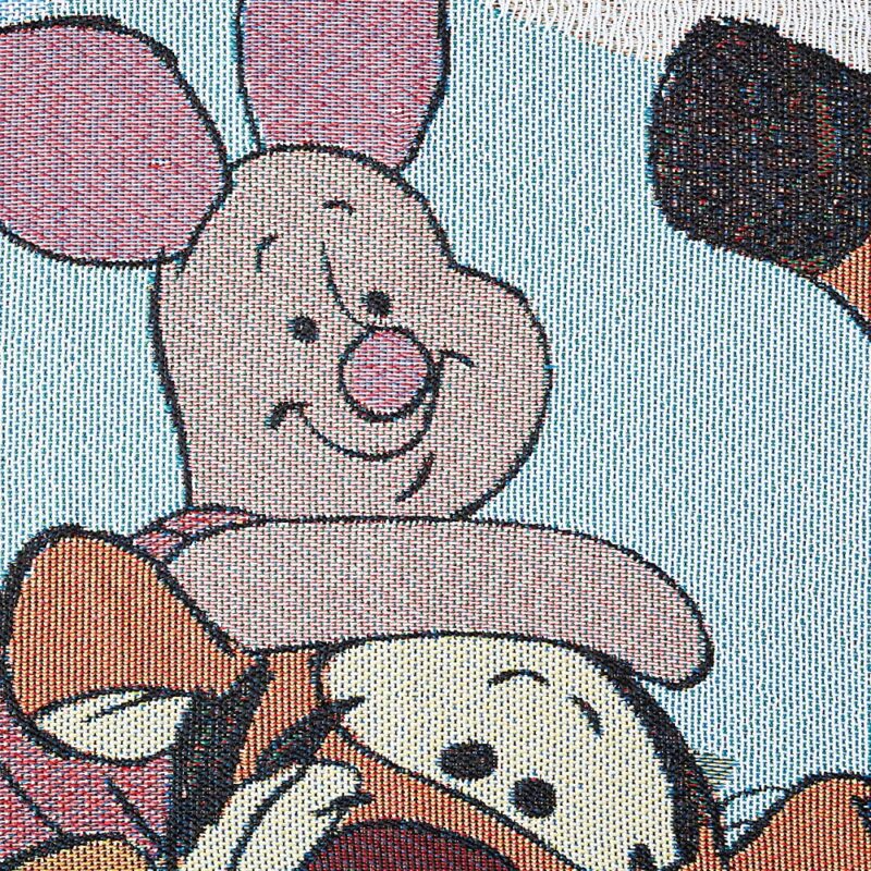 Disneys Winnie The Pooh All My Friends Woven Tapestry Throw Blanket 3