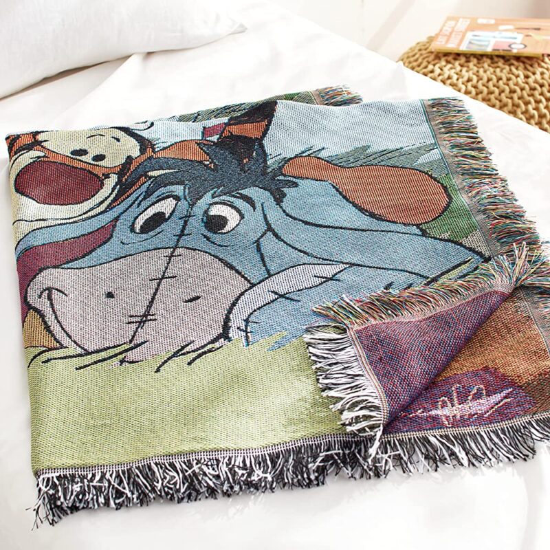 Disneys Winnie The Pooh All My Friends Woven Tapestry Throw Blanket 4