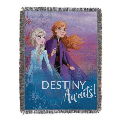 Frozen 2, Destiny Awaits Woven Tapestry Throw Blanket