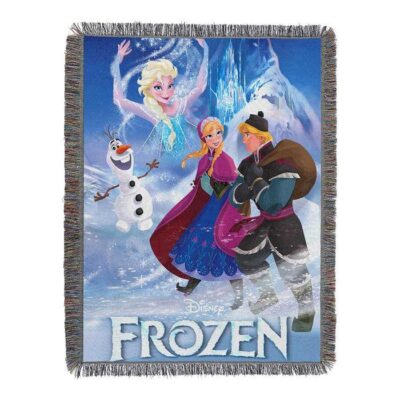 Frozen Storybook Woven Tapestry Throw Blanket