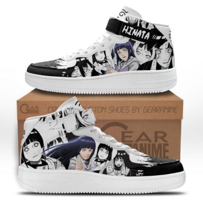 Hinata Hyuga Sneakers Air Mid Custom Anime Shoes Mix Manga