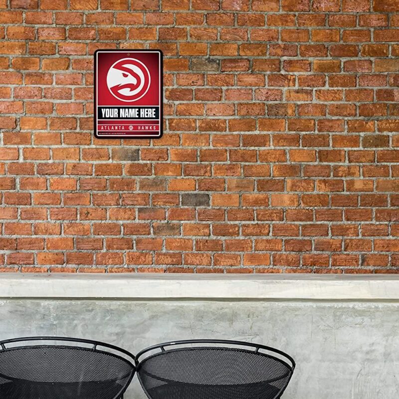 NBA Atlanta Hawks Personalized Custom Metal Parking Sign Wall Decor Indoor Ourdoor 1
