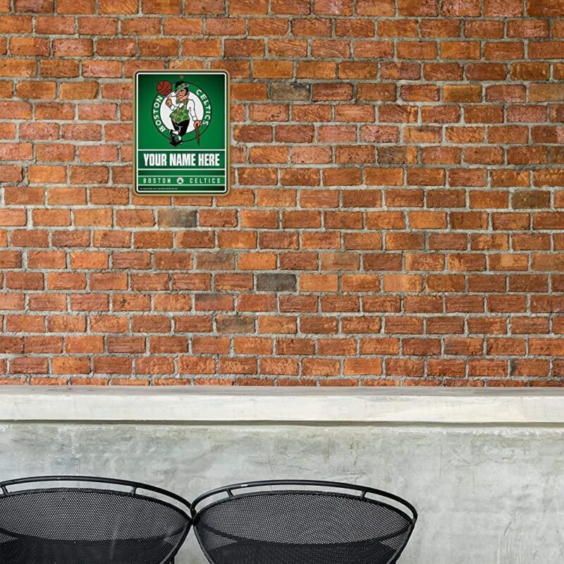 NBA Boston Celtics Personalized Custom Metal Parking Sign Wall Decor Indoor Ourdoor 1