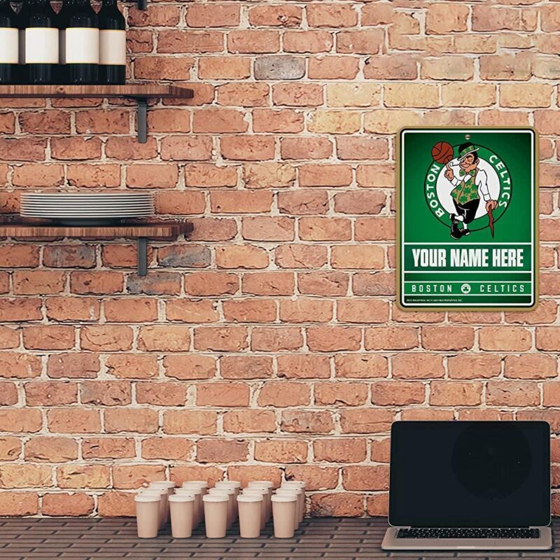 NBA Boston Celtics Personalized Custom Metal Parking Sign Wall Decor Indoor Ourdoor 2