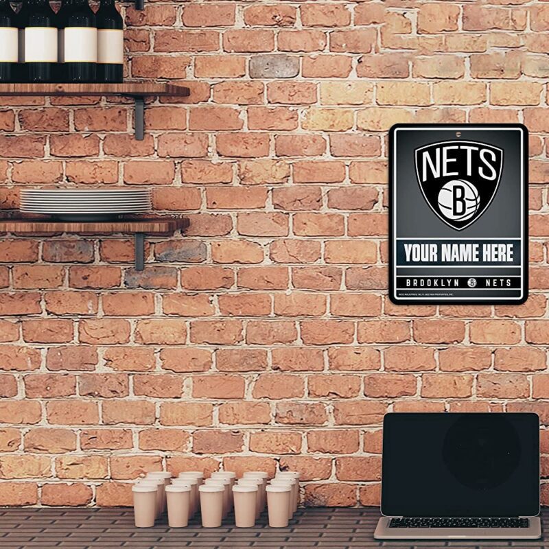 NBA Brooklyn Nets Personalized Custom Metal Parking Sign Wall Decor Indoor Ourdoor 2