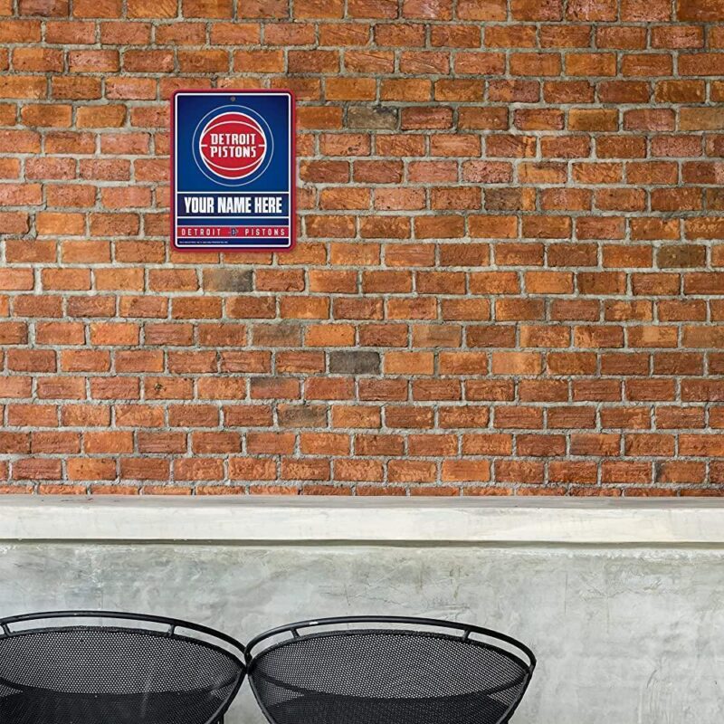 NBA Detroit Pistons Personalized Custom Metal Parking Sign Wall Decor Indoor Ourdoor 1
