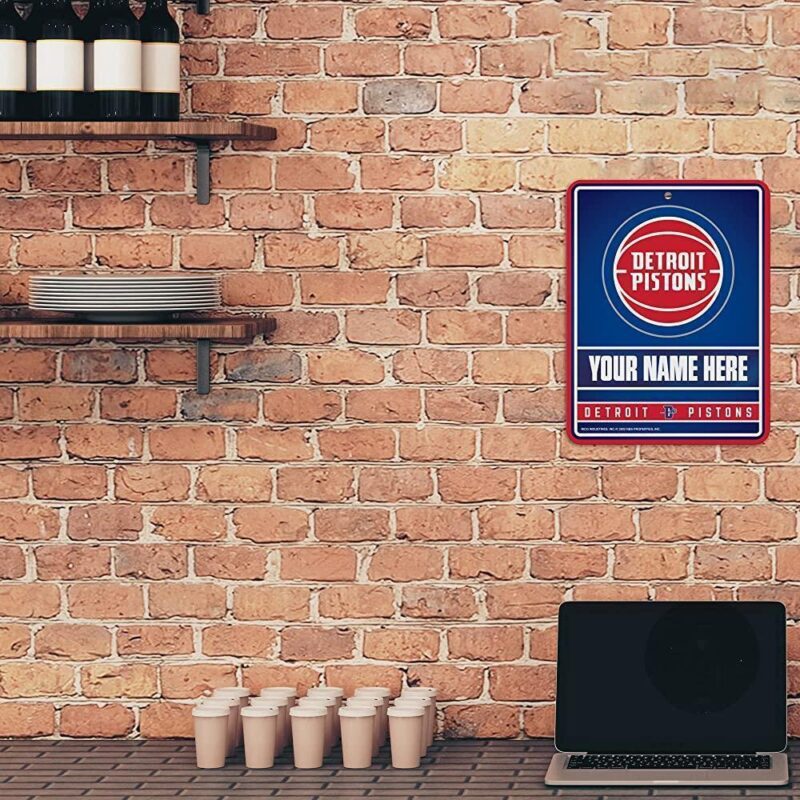 NBA Detroit Pistons Personalized Custom Metal Parking Sign Wall Decor Indoor Ourdoor 2