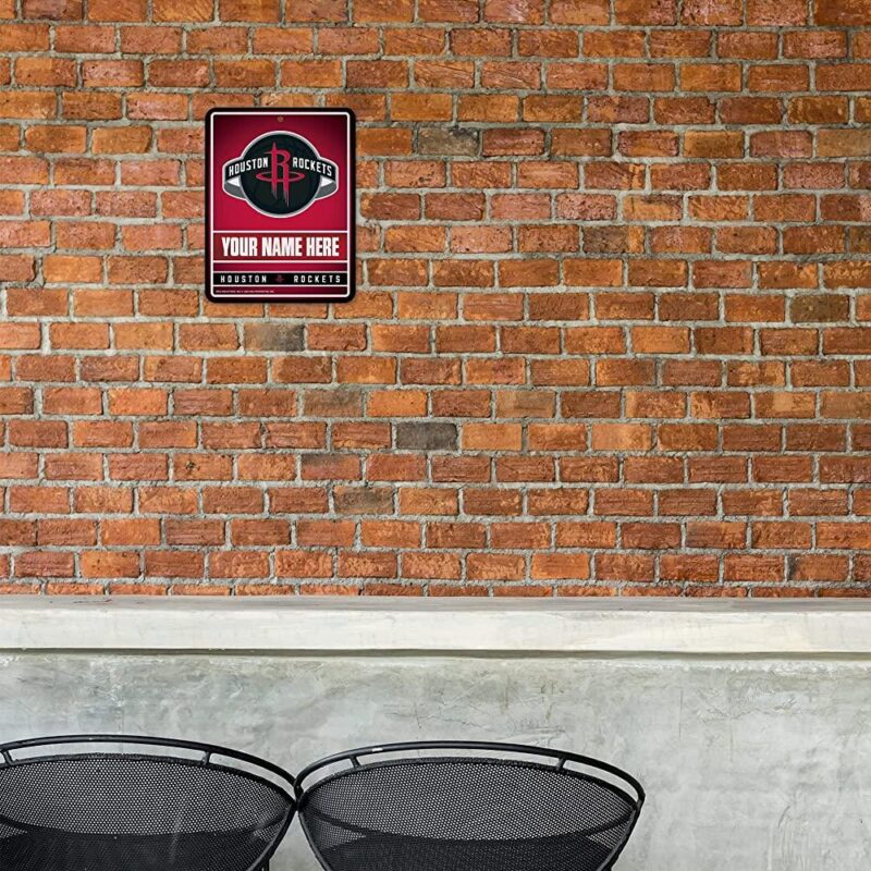 NBA Houston Rockets Personalized Custom Metal Parking Sign Wall Decor Indoor Ourdoor 1