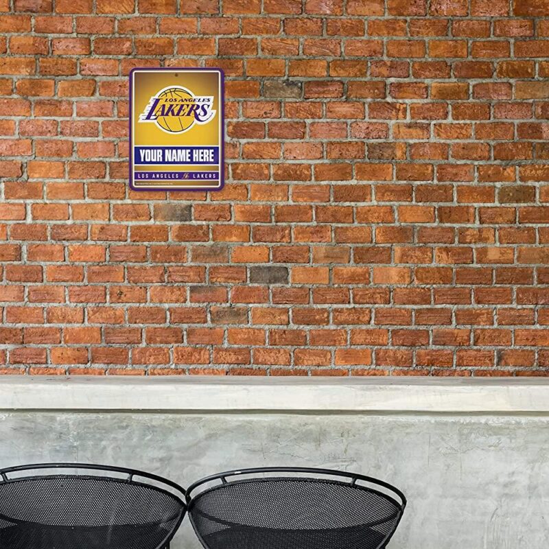 NBA Los Angeles Lakers Personalized Custom Metal Parking Sign Wall Decor Indoor Ourdoor 1