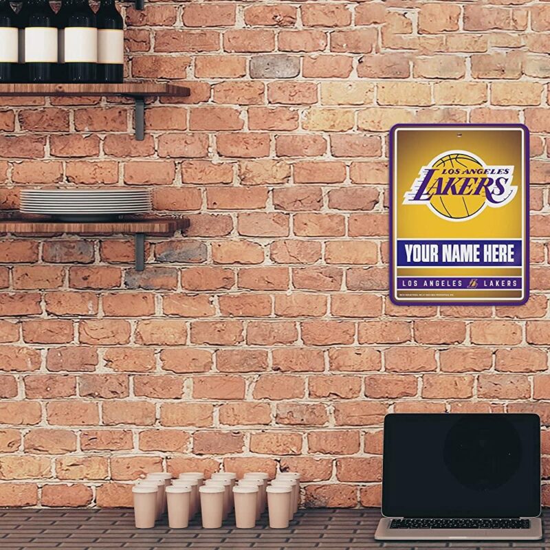 NBA Los Angeles Lakers Personalized Custom Metal Parking Sign Wall Decor Indoor Ourdoor 2