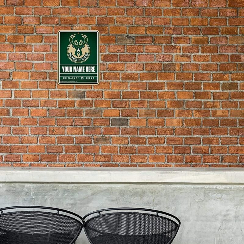 NBA Milwaukee Bucks Personalized Custom Metal Parking Sign Wall Decor Indoor Ourdoor 1