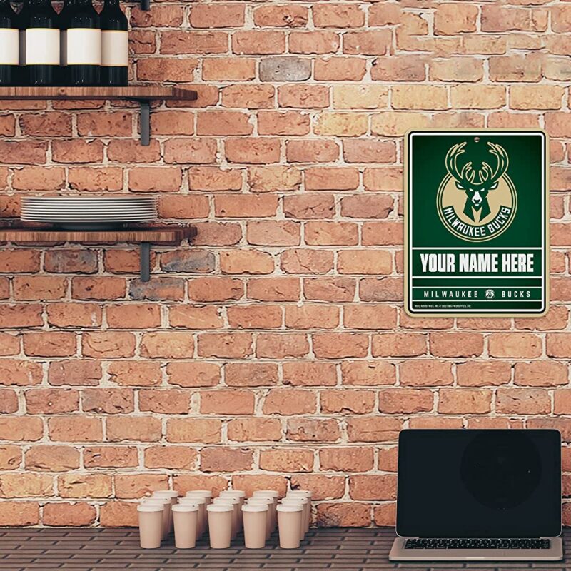 NBA Milwaukee Bucks Personalized Custom Metal Parking Sign Wall Decor Indoor Ourdoor 2