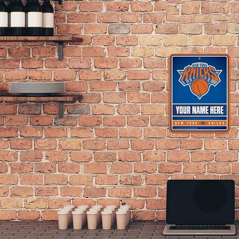 NBA New York Knicks Personalized Custom Metal Parking Sign Wall Decor Indoor Ourdoor 2