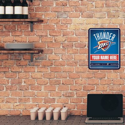 NBA Oklahoma City Thunder Personalized Custom Metal Parking Sign Wall Decor Indoor Ourdoor 2