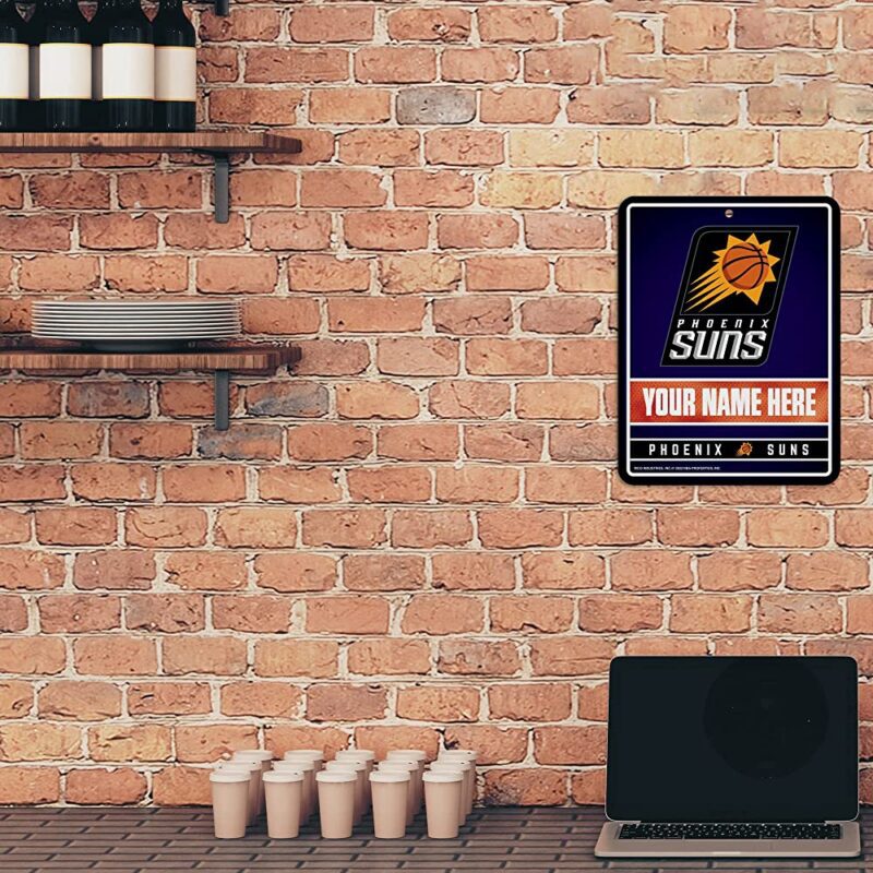 NBA Phoenix Suns Personalized Custom Metal Parking Sign Wall Decor Indoor Ourdoor 2