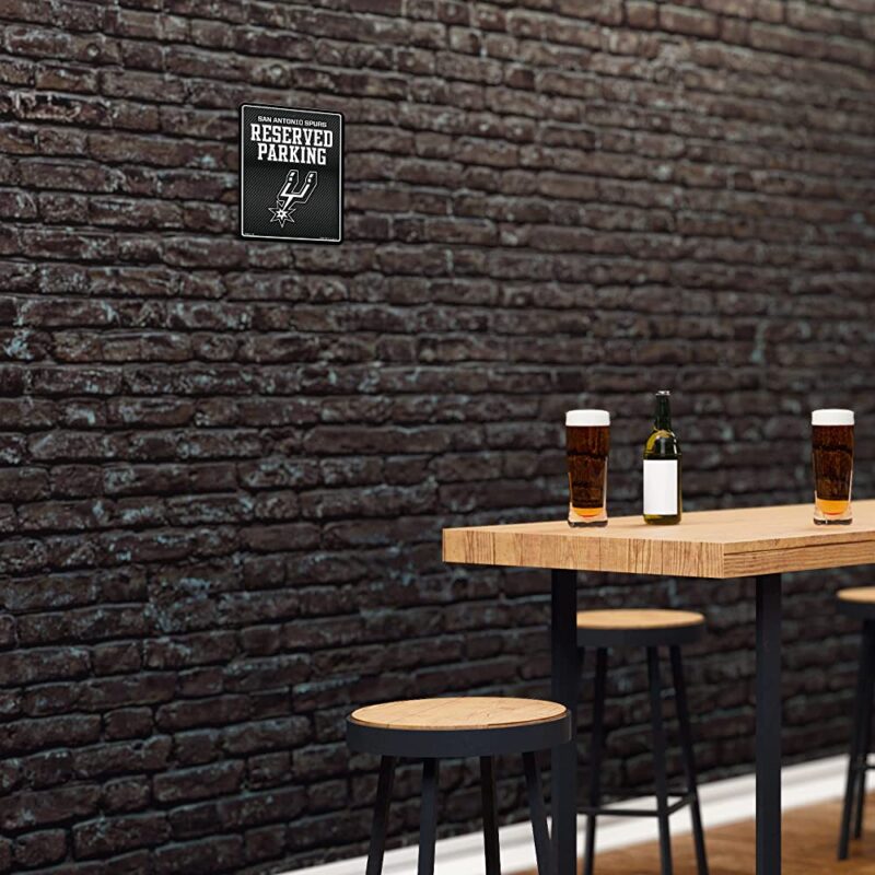 NBA San Antonio Spurs Carbon Fiber Carbon Fiber Metal Parking Sign Wall Decor Indoor Ourdoor 4