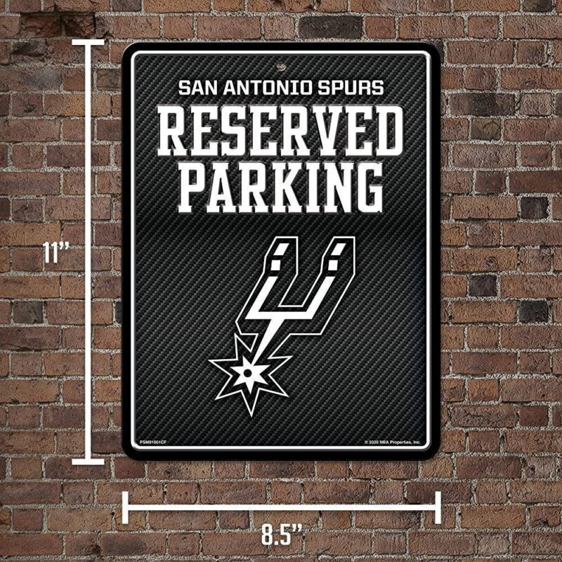 NBA San Antonio Spurs Carbon Fiber Carbon Fiber Metal Parking Sign Wall Decor Indoor Ourdoor 5