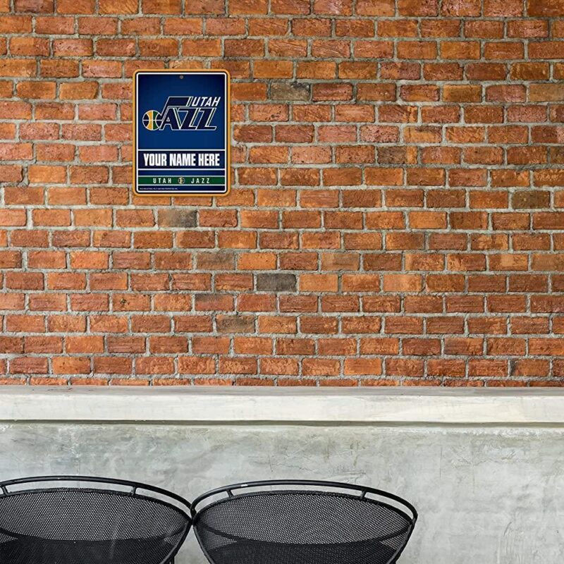 NBA Utah Jazz Personalized Custom Metal Parking Sign Wall Decor Indoor Ourdoor 1