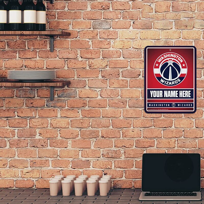 NBA Washington Wizards Personalized Custom Metal Parking Sign Wall Decor Indoor Ourdoor 2