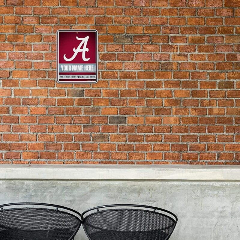 NCAA Alabama Crimson Tide Personalized Custom Metal Parking Sign Wall Decor Indoor Ourdoor 1