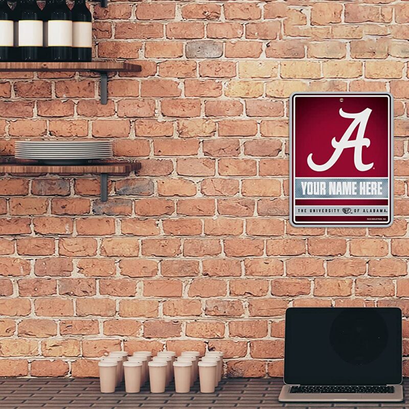 NCAA Alabama Crimson Tide Personalized Custom Metal Parking Sign Wall Decor Indoor Ourdoor 2