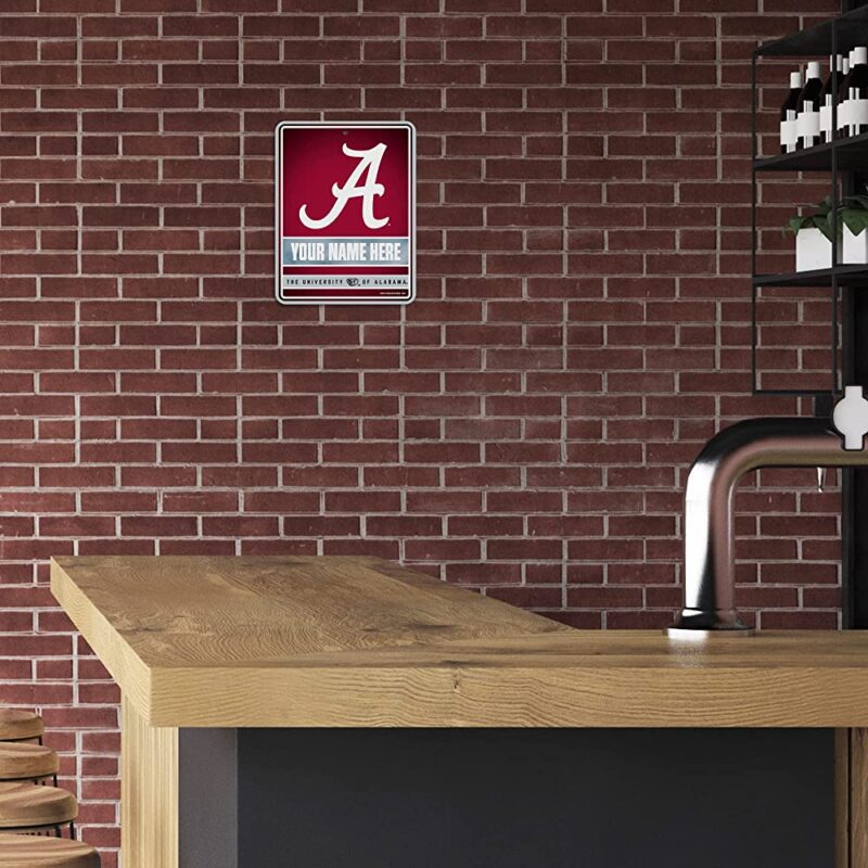 NCAA Alabama Crimson Tide Personalized Custom Metal Parking Sign Wall Decor Indoor Ourdoor 3